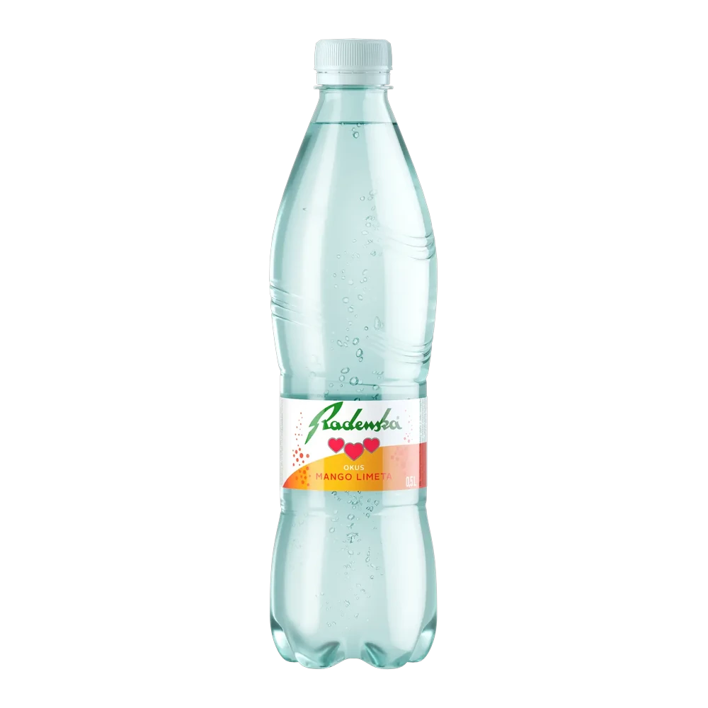 Radenska, Ujë me shije mango-lime, plastikë, 0,5 L